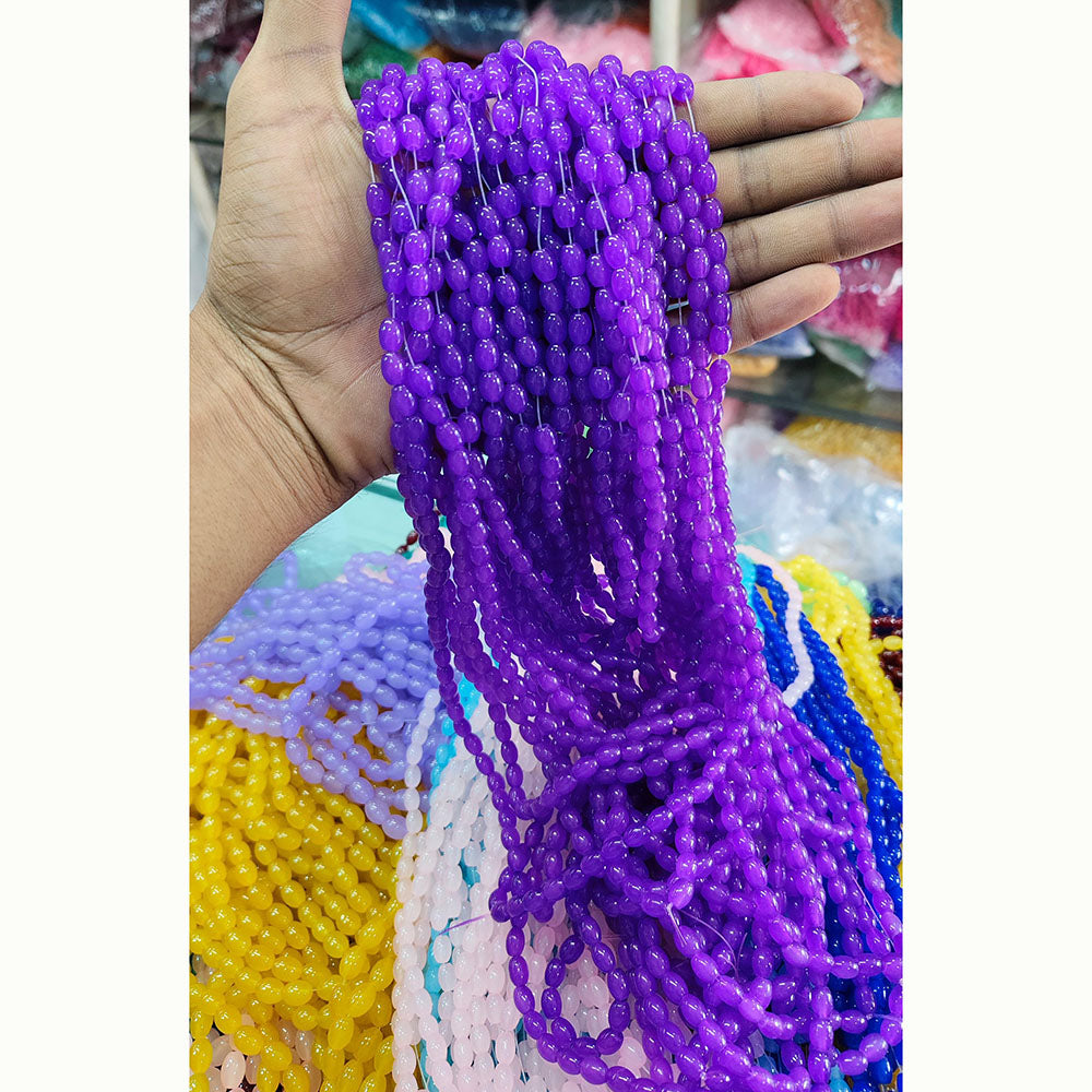Kriaa Beads Ovel Shape Jelly Beads