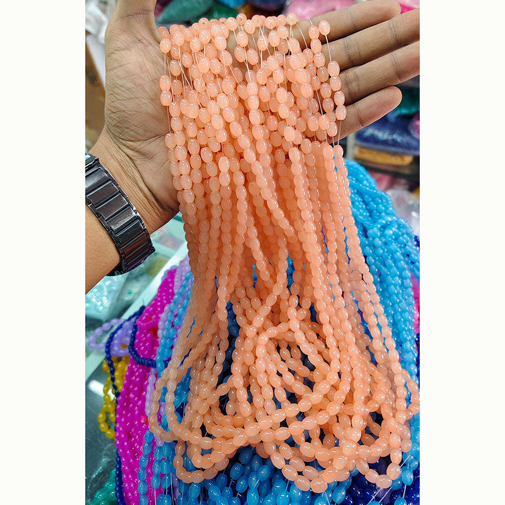 Kriaa Beads Ovel Shape Jelly Beads