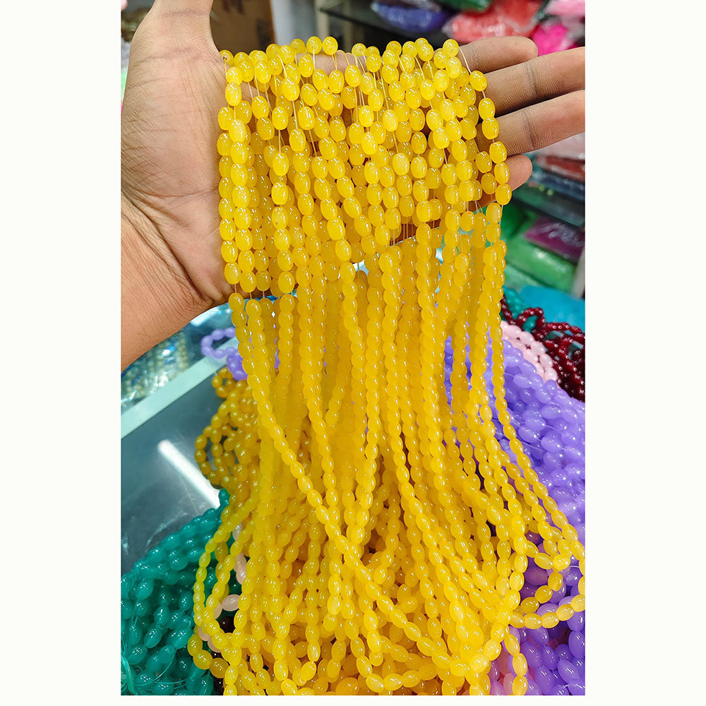 Kriaa Beads Ovel Shape Jelly Beads