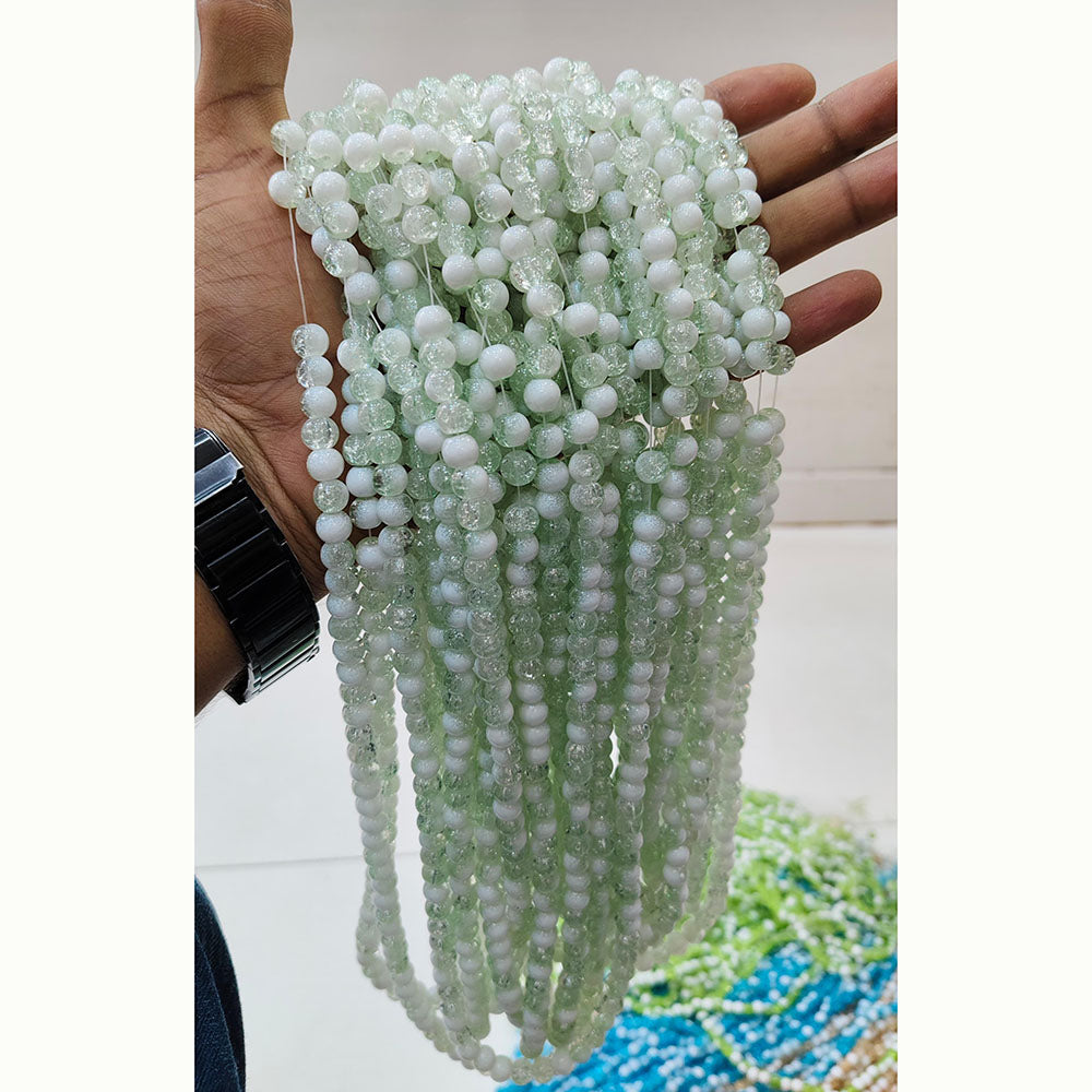 Kriaa Stylish Crackles Beads for DIY Crafting & Accessories