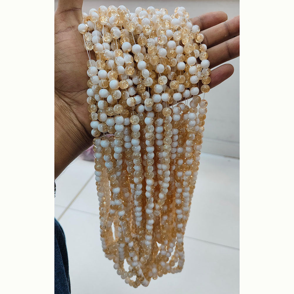 Kriaa Stylish Crackles Beads for DIY Crafting & Accessories