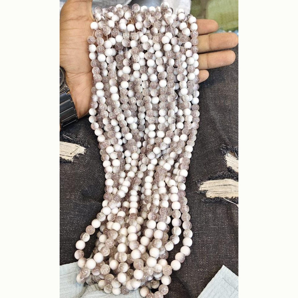 Kriaa Stylish Crackles Beads for DIY Crafting & Accessories