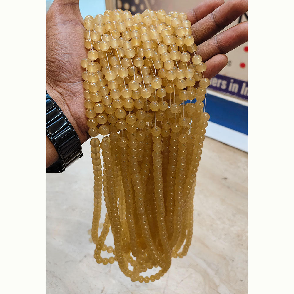 Kriaa Smooth Round Jelly Beads for Creative Jewelry Designs