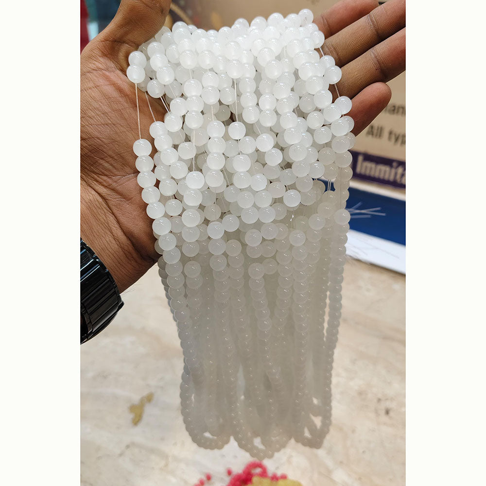 Kriaa Smooth Round Jelly Beads for Creative Jewelry Designs