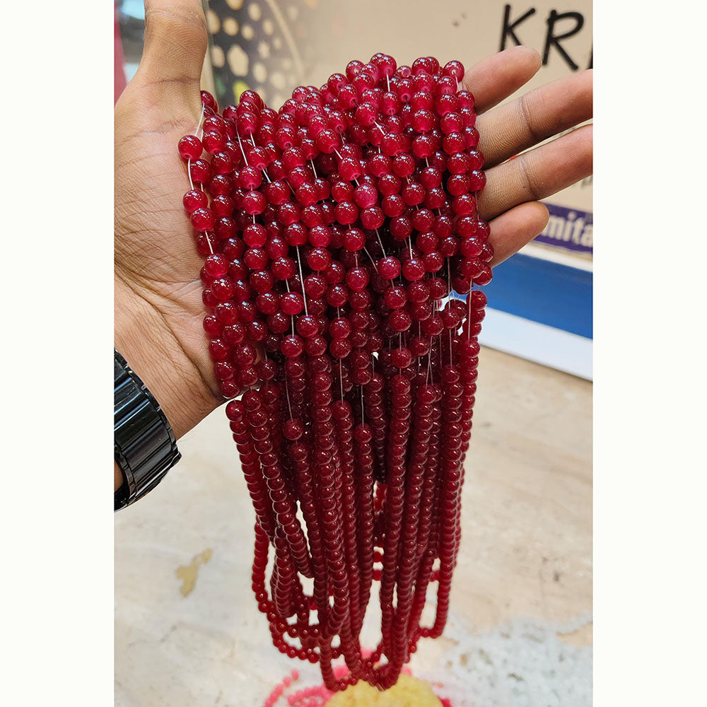 Kriaa Smooth Round Jelly Beads for Creative Jewelry Designs