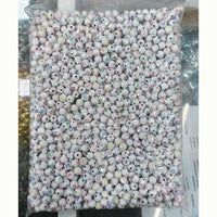 Kriaa Round Shape Alphabet Letter Beads for DIY Projects