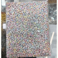 Kriaa Round Beads with Heart Prints for DIY Jewelry & Crafts