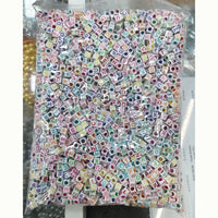 Kriaa Assorted Square A–Z Alphabet Beads for Handmade Accessories