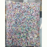 Kriaa Colorful Square Beads With Different Shapes On it for DIY Jewelry Projects