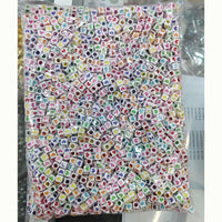 Kriaa Colorful Square Beads Heart Shapes On it for DIY Jewelry Projects