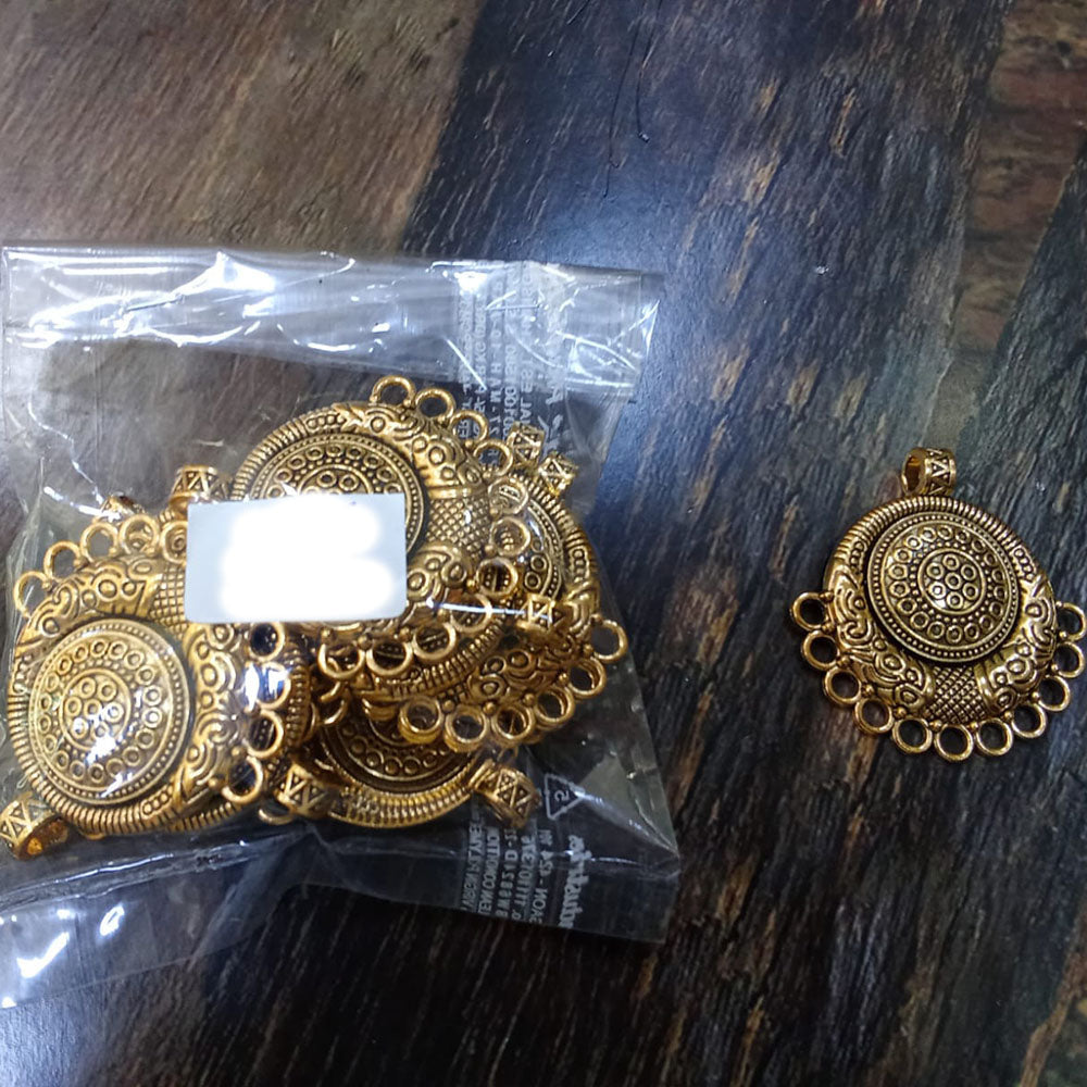 Kriaa Beads Versatile Round Pendant With Floral Design For Every Occassions