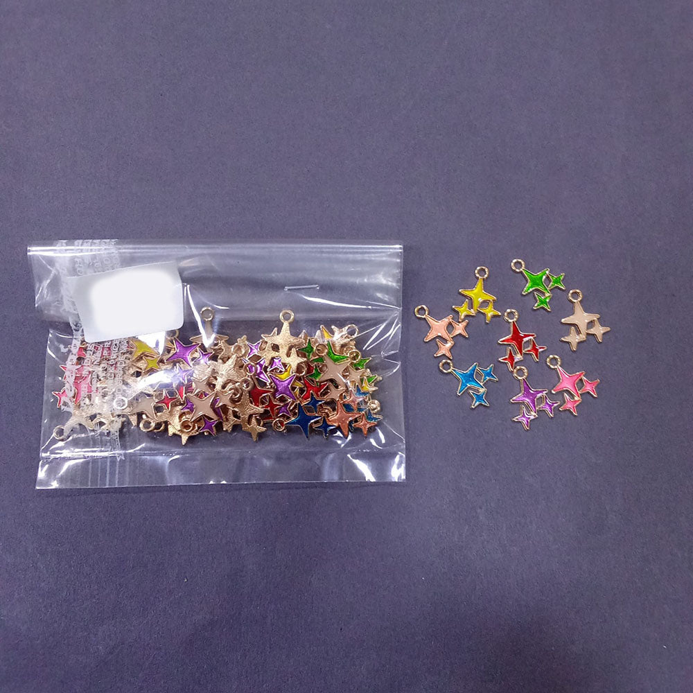 Kriaa Beads Shimmery Star Shape Pendant for Jewelry & Accessories Making