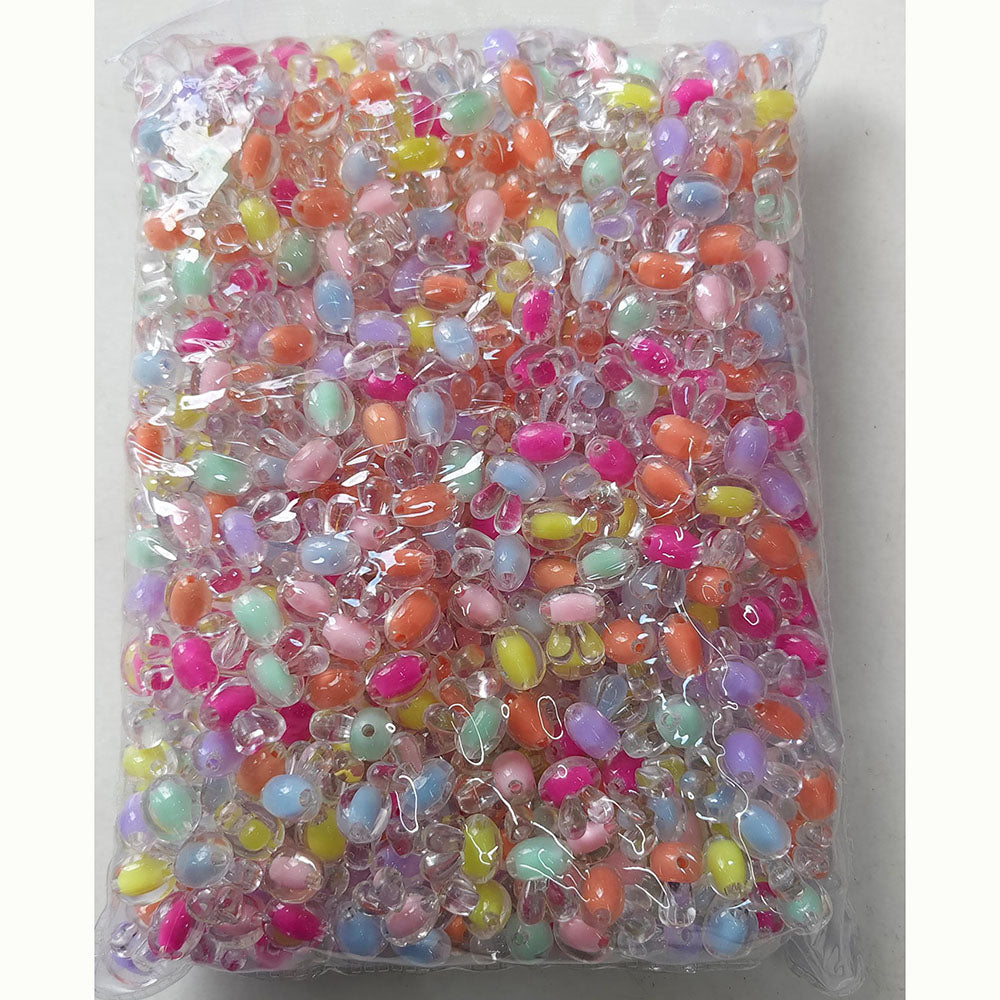 Kriaa Beads Playful Bunny Shape Gummy Beads for Friendship Bracelets & Fashion Jewelry