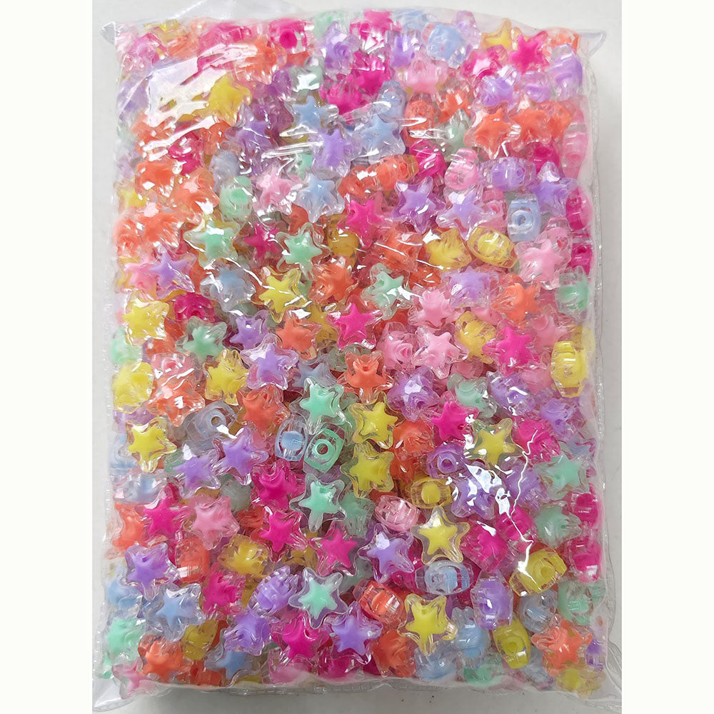 Kriaa Beads Star Shape Gummy Beads for Friendship Bracelets & Fashion Jewelry