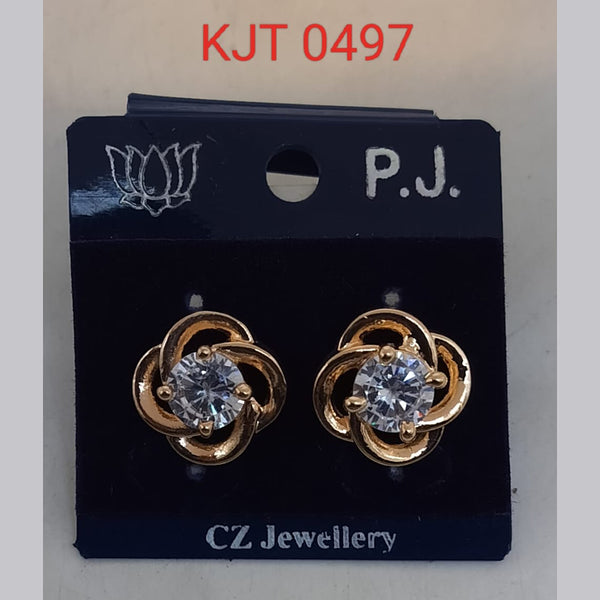 Promise Jewellery Rose Gold Plated Cz Stud Earrings