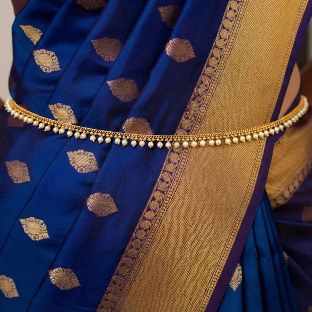 Js Fashion Premium High Gold Pearl Traditional Kamarbandh