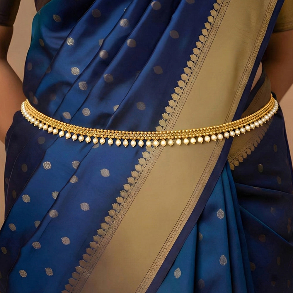 Js Fashion Premium High Gold Pearl Traditional Kamarbandh