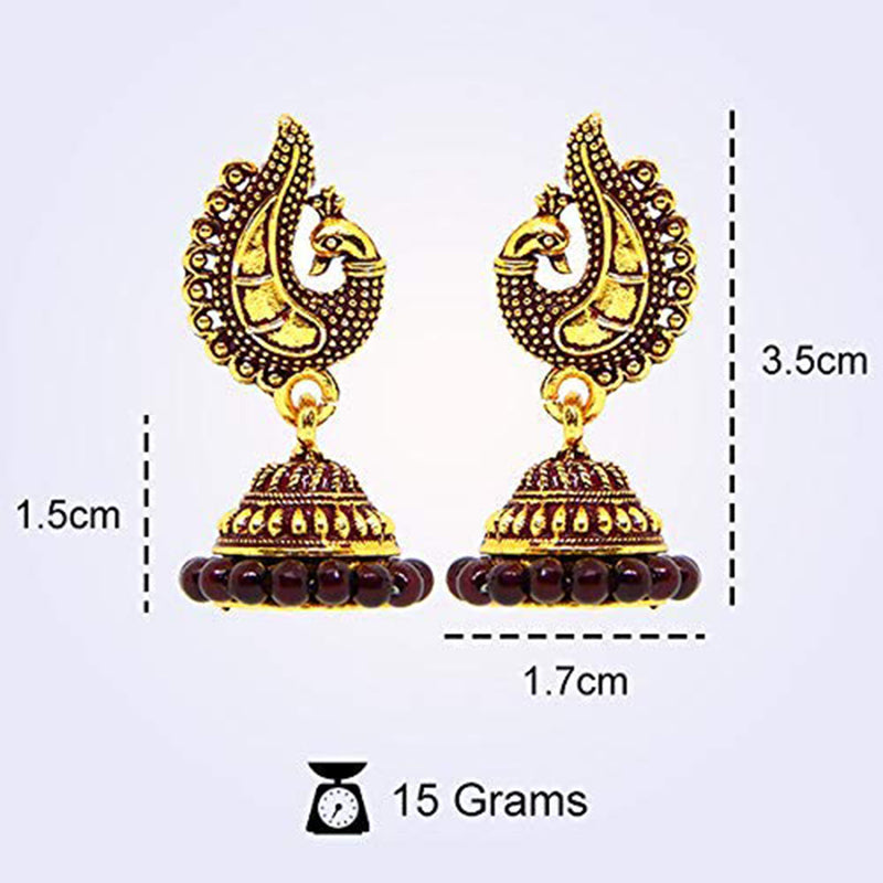 Subhag Alankar MultiColor 6 Pair Trendy Small Jhumki Earrings Combo Pack for Girls and Women