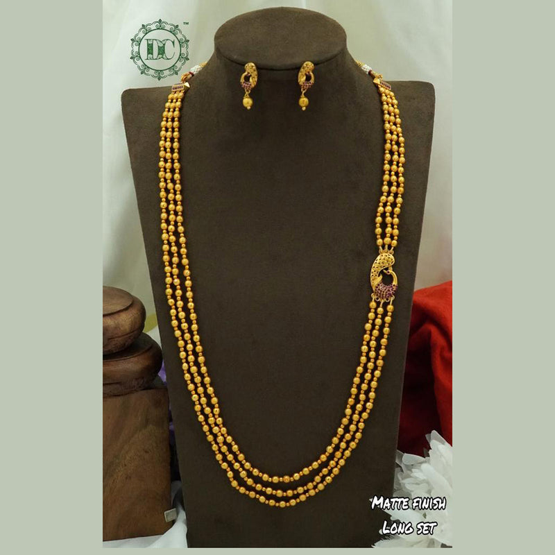 Diksha Collection Matte Finish Long Necklace Set