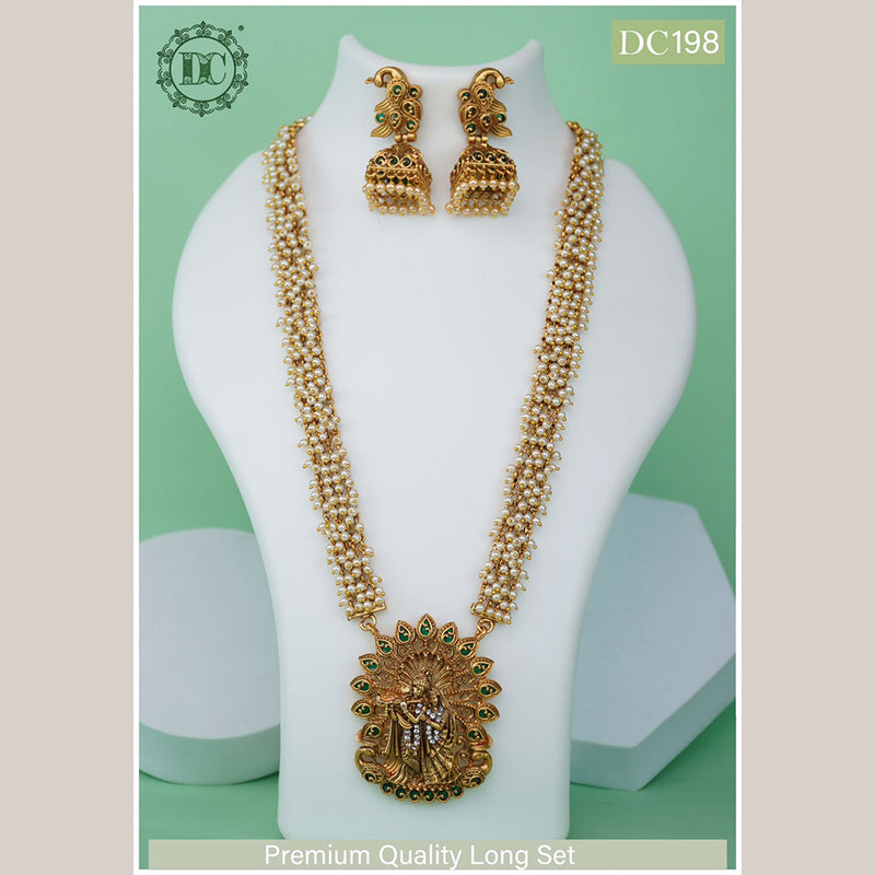 Diksha Collection Gold Plated Long Necklace Set