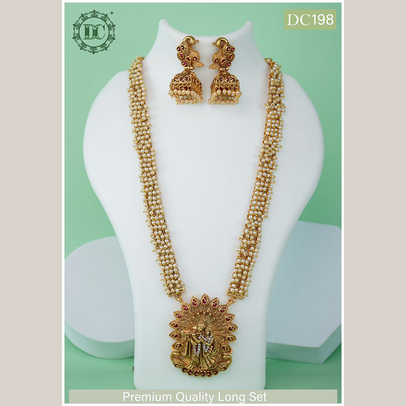 Diksha Collection Gold Plated Long Necklace Set