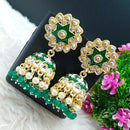 Lalso Lifestyle Gold Plated Bollywood Style Big Size Meenakari Kundan Jhumka Earrings