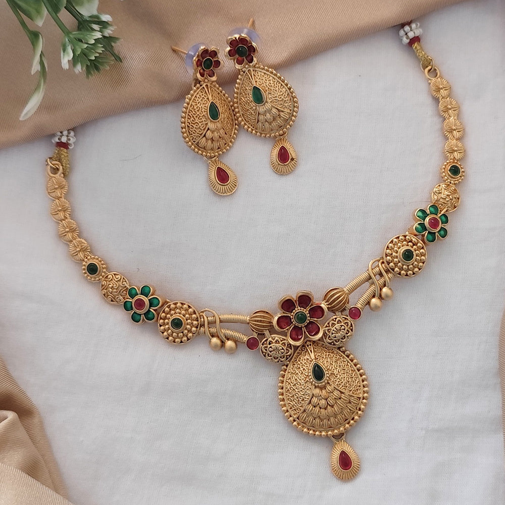 Delicate Designer Jewellery Necklace Lalso Lifestyle Gold Plated