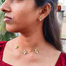 Locketto Lightweight Lct & White Kundan Stone Invisible Necklace Set