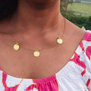 Locketto Triple Coin Design Invisible Necklace