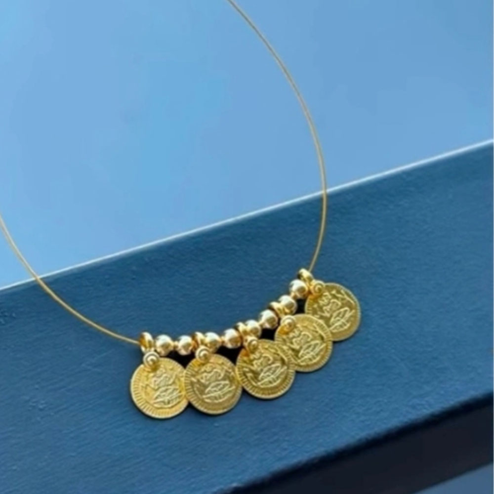 Locketto Jewellery  Combined Coin Design Invisible Necklace