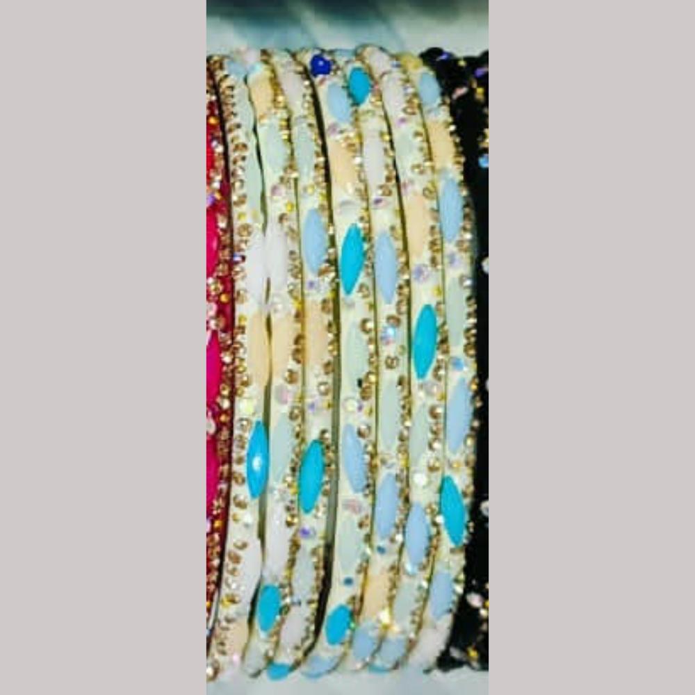 Chitra Bangles Multi Color Glass Bangle (12 Piece In One Box)