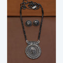 HR Sales Oxidised Plated Traditional Pota Stone Mangalsutra