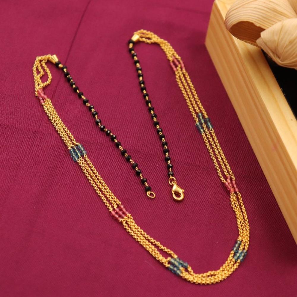 HR Sales Premium Quality Micro Gold Plated Multi Beads Mangalsutra