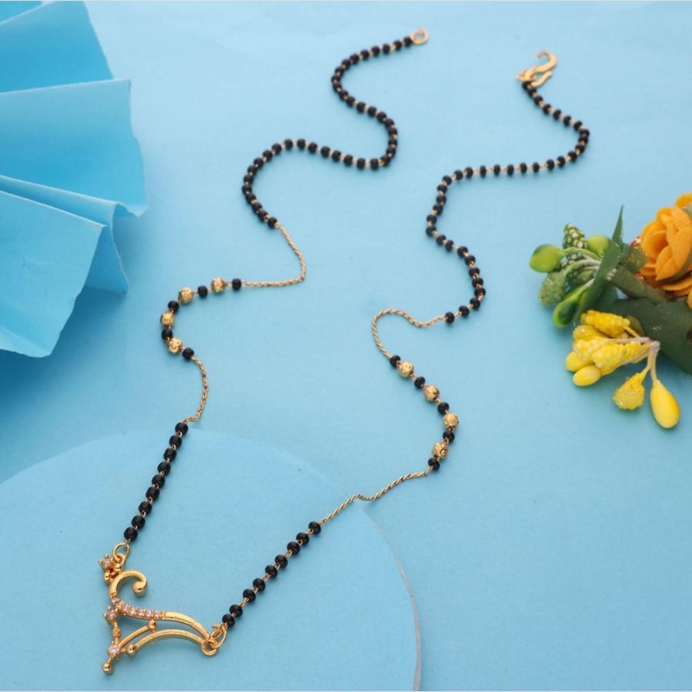 HR Sales Premium Quality Micro Gold Plated Austrian Stone Mangalsutra
