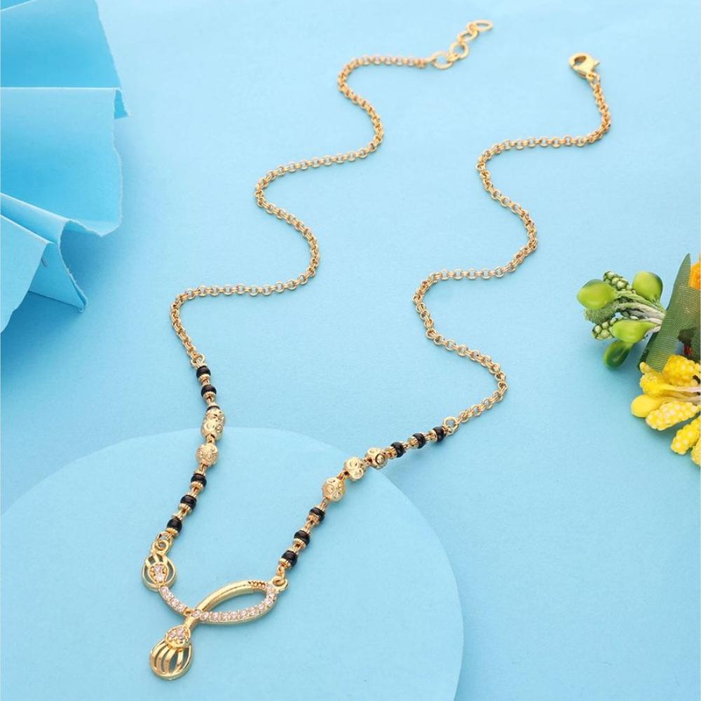 HR Sales Premium Quality Micro Gold Plated Austrian Stone Mangalsutra
