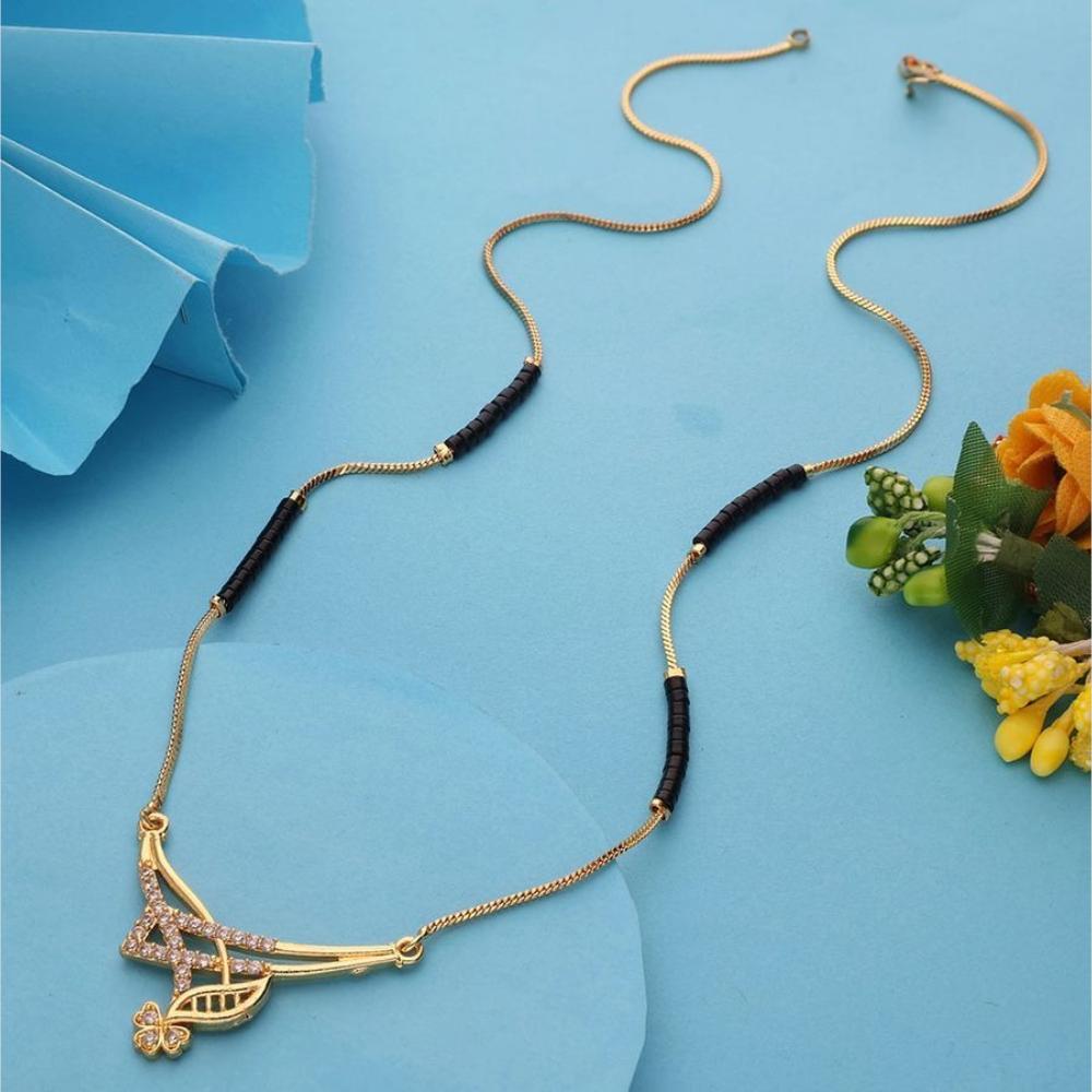 HR Sales Premium Quality Micro Gold Plated Austrian Stone Mangalsutra