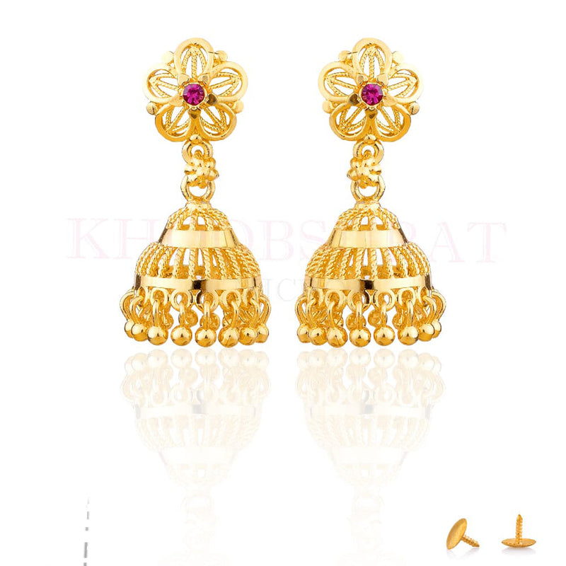 Dariyalal Sales Gold Plated Austrian Stone Jhumki