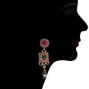 Etnico Gold Plated Traditional Brass Pearl Choker Necklace With Earrings for Women/Girls (MC111G)