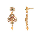 Etnico Gold Plated Traditional Temple Choker Necklace Jewellery With Earrings Set for Women/Girls (MC134FL)