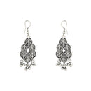 Etnico Ethnic Silver Oxidised Traditional Afghani Choker Necklace With Earrings And Maang Tikka Jewellery Set for Women And Girls (MC137OX)