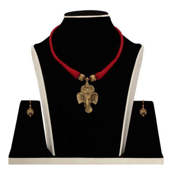 Manmayee Exports Dokra and Terracotta Necklace Set