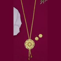 Mahavir Gold Plated Long Necklace Set