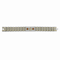 Etnico Gold Silver Plated Om Bracelet for Men | Unisex Spiritual Link Kada | Om Symbol Accessory for Balance, Harmony & Positive Energy | Meditation Yoga Wear | Gift for Men