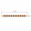 Etnico Gold Silver Plated Rudraksha Bracelet for Men Women | Unisex Spiritual Link Kada | Traditional Beads Accessory for Grounding, Balance & Positive Energy | Meditation Yoga Wear | Gift for Men Women (MJB014ZFL)