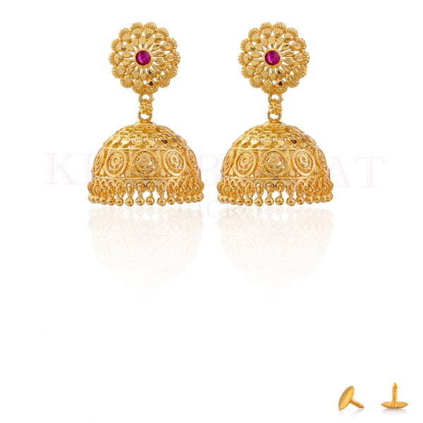 Dariyalal Sales Gold Plated Austrian Stone Jhumki