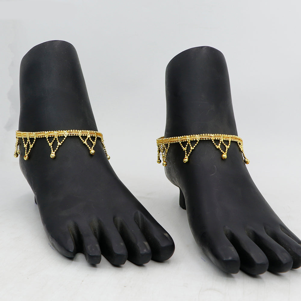 Mahavir Dye Gold Traditional Payal \Anklet