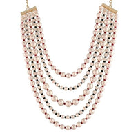 Etnico Gold Plated Multistrand Long Pearl Necklace For women (ML290MG)