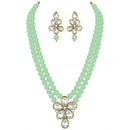 Etnico Gold Plated Traditional Kundan & Pearl Studded Necklace Jewellery Set For Women (ML311Min)