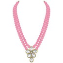 Etnico Gold Plated Traditional Kundan & Pearl Studded Necklace Jewellery Set For Women (ML311Pi)