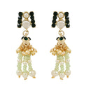 Etnico Gold Plated Traditional Kundan & Mint Beads Multistrand Necklace With Earrings, Maang Tikka & Finger Ring Set For Women (ML320Min)men/Girls (ML319G) (Copy)
